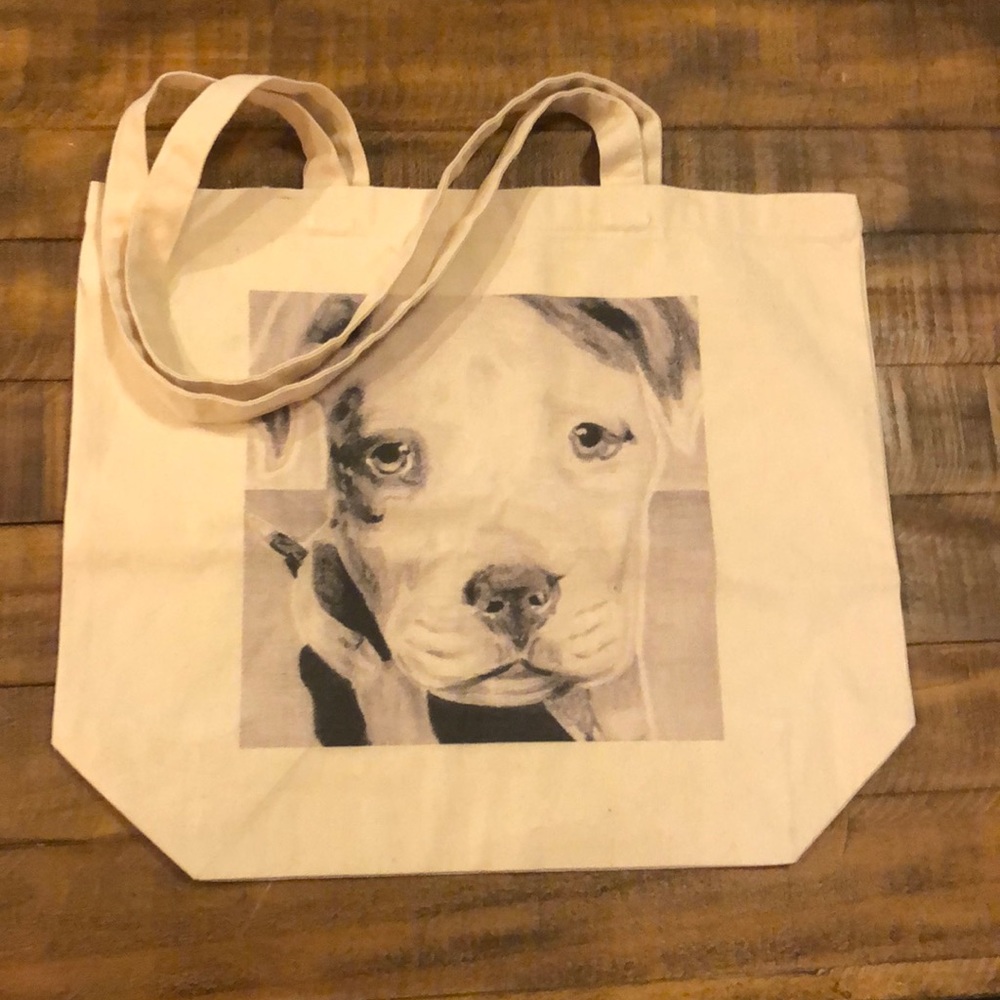 Pitbull canvas tote bag NEW